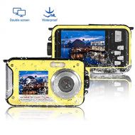 COMI Underwater Camera Full Hd 1080P Waterproof Digital Camera 24.0MP Underwater Digital Camera Self Point and Shoot Dual Screen Waterproof Camera