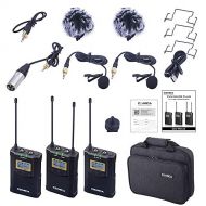 COMIC A CVM-WM100 PLUS UHF 48-Channels Mono/Stereo Can Real-Time Monitoring Wireless Microphone with Dual-Transmitter and One Receiver.