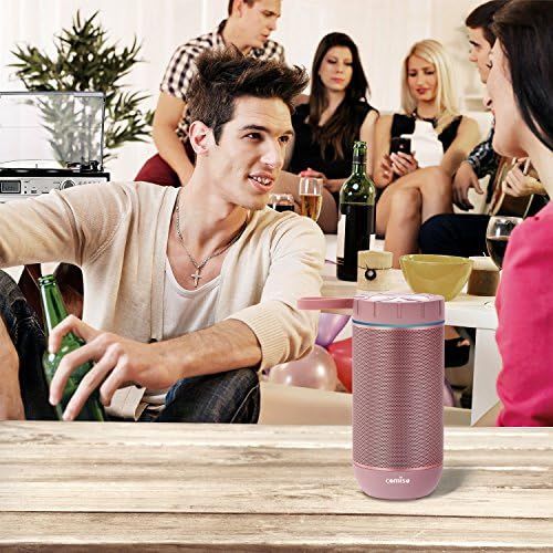  [아마존베스트]COMISO Waterproof Bluetooth Speakers Outdoor Wireless Portable Speaker with 24 Hours Playtime Superior Sound for Camping, Beach, Sports, Pool Party, Shower (Rose Gold)