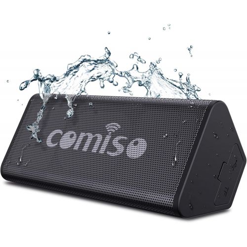  [아마존베스트]COMISO Bluetooth Speakers, IPX7 Waterproof Wireless Portable Speaker Loud Crystal Clear Stereo Sound, Rich Bass, 20 Hour Playtime, Dual-Driver Built-in Mic for Party, Travel, Outdo