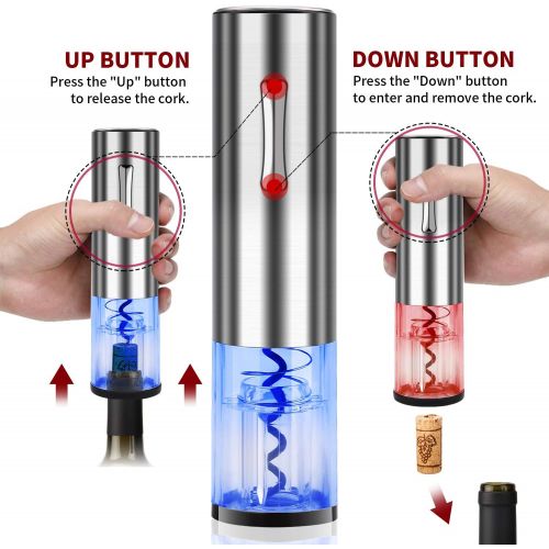  [아마존베스트]COMPONALL Electric Wine Opener, Automatic Electric Corkscrew, USB Rechargeable Cordless Wine Bottle Opener with Foil Cutter