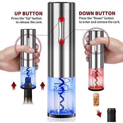  [아마존베스트]COMPONALL Electric Wine Opener, Automatic Electric Corkscrew, USB Rechargeable Cordless Wine Bottle Opener with Foil Cutter