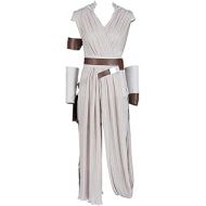 COMShow Adult Rey Cosplay Costume Full Set Outfit Halloween Role Play Costume for Women