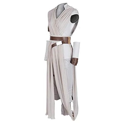  할로윈 용품COMShow Adult Rey Cosplay Costume Full Set Outfit Halloween Role Play Costume for Women