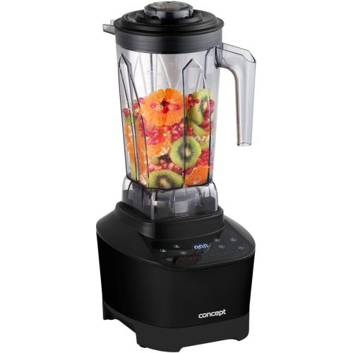  CONCEPT Hausgerate SM3050 FRESH & NUTRI SMOOTHIE Mixer 1500 W, 33 000 um./min, schwarz, slider control, RAW, voreingestellte Programme, BPA-frei, 2 l Mixbehalter