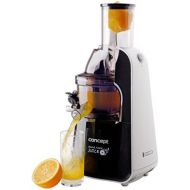 CONCEPT Hausgerate LO7067 Entsafter HOME MADE JUICE mit XXL einfuelloeffnung, 7,5 cm, Slow Juicer, BPA frei, der Spezialist fuer Johannisbeeren, 60 Um./min., Silber + Schwarz, 240 W,