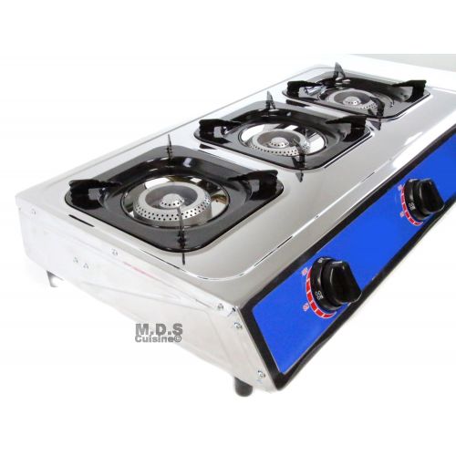  CONCORD Ematik Stove Triple 3 Head Burner 28 Countertop Outdoor Camping Stainless Steel Propane Gas Cookout Barbecue Alternative Portable