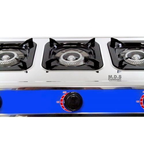  CONCORD Ematik Stove Triple 3 Head Burner 28 Countertop Outdoor Camping Stainless Steel Propane Gas Cookout Barbecue Alternative Portable