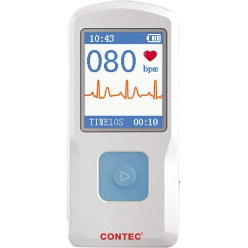  CONTEC Handheld Portable ECG Monitor Heart Rate Beat LCD Bluetooth Electrocardiogram