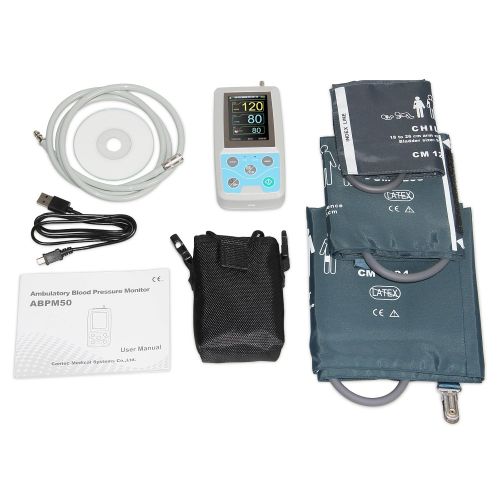  CONTEC Ambulatory Blood Pressure Monitor+Software 24h NIBP Holter 3 Cuffs(Child,Adult,Adult Large) Newest