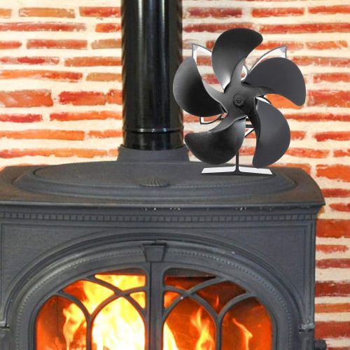  CONVO 5 Blade Woodburner Stove Fan,Quiet Safe Heat Powered Stove Fan,Wood Stove Fan for Wood/Log Burner/Fireplace,Fireplace?Fan Efficient Heat Distribution