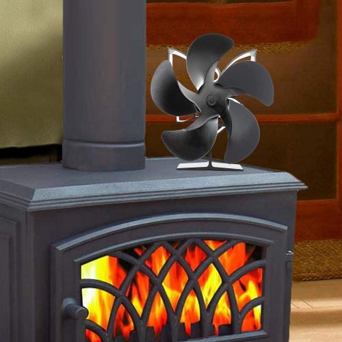  CONVO 5 Blade Woodburner Stove Fan,Quiet Safe Heat Powered Stove Fan,Wood Stove Fan for Wood/Log Burner/Fireplace,Fireplace?Fan Efficient Heat Distribution