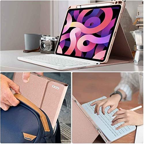  [아마존베스트]iPad Air 4th Generation Keyboard Case 10.9“ 2020, COO Keyboard Case for iPad Air 4th Gen/ iPad Pro 11“ 2018 - 7 Color Backlit Detachable Wireless Keyboard Protective Cover, Built-i