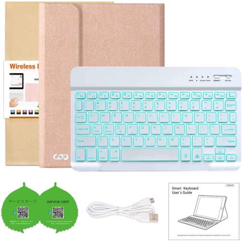  [아마존베스트]iPad Air 4th Generation Keyboard Case 10.9“ 2020, COO Keyboard Case for iPad Air 4th Gen/ iPad Pro 11“ 2018 - 7 Color Backlit Detachable Wireless Keyboard Protective Cover, Built-i