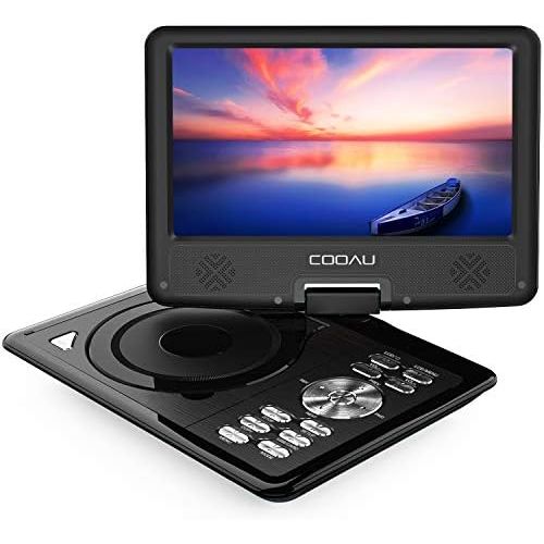  [아마존베스트]COOAU Portable DVD Player 11.5 with Game Joystick, Swivel HD Screen, Support Multi-Format, Region Free, Long Lasting Battery, Support AV-in/AV-Out/SD/USB, Black