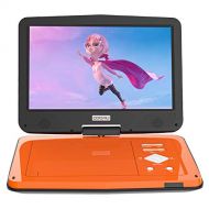 [아마존베스트]COOAU Portable DVD Player 12.5, Bright Swivel Screen, 5 Hrs Play Battery Capacity, Shock Proof, Dual Headset Ports, Multi Formats & Regions, with Remote Controller, USB/SD/Audio/AV