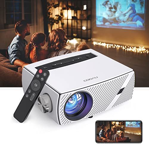  COOAU WiFi Projector for Phones, Projector Bluetooth for Home Theater, Portable Projector for Outdoor Movies, 10000L Native 1080p Projector Compatible Laptop, DVD Player, TV Stick,