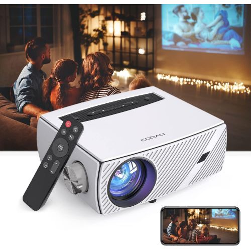  COOAU WiFi Projector for Phones, Projector Bluetooth for Home Theater, Portable Projector for Outdoor Movies, 10000L Native 1080p Projector Compatible Laptop, DVD Player, TV Stick,