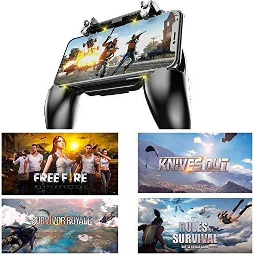 COOBILE Mobile Game Controller for PUBG Mobile Controller L1R1 Mobile Game Trigger Joystick Gamepad for 4-6.5 iOS & Android Phone(W10 Update)