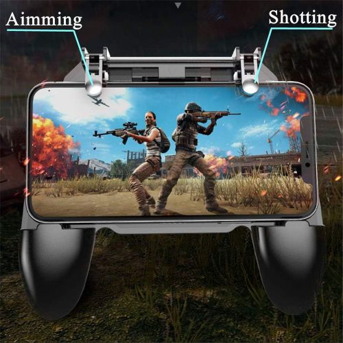  [아마존베스트]COOBILE Mobile Game Controller for PUBG Mobile Controller L1R1 Mobile Game Trigger Joystick Gamepad for 4-6.5 iOS & Android Phone(W10 Update)