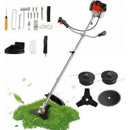 COOCHEER 58CC Weed Wacker Gas Powered 2-Cycle Gas Weed Eater 4 in 1 Brush Cutter 18-Inch Straight Shaft Cordless String Trimmer with 4 Detachable Heads for Lawn/Garden Care-Red