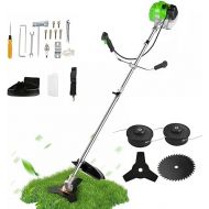 COOCHEER 58CC Weed Wacker Gas Powered 2-Cycle Gas Weed Eater 4 in 1 Brush Cutter 18-Inch Straight Shaft Cordless String Trimmer with 4 Detachable Heads for Lawn/Garden Care-Green