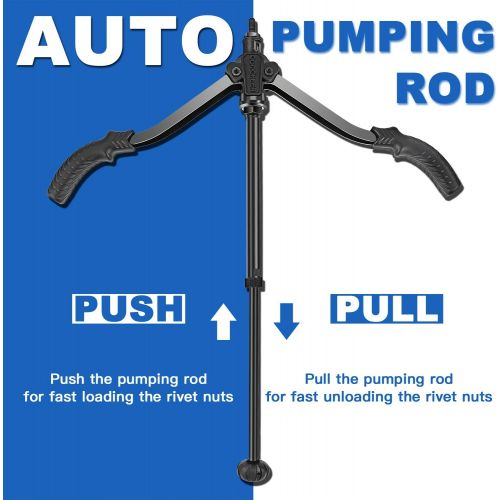  [아마존 핫딜] COOCHEER Rivet Nut Tool, 14 Auto Pumping Rod Rivet Nut Setter Kit, 70Pcs Rivnuts, 7Pcs Metric & SAE Mandrels (M5, M6, M8, M10, 10-24, 1/4-20, 5/16-18), Coocheer