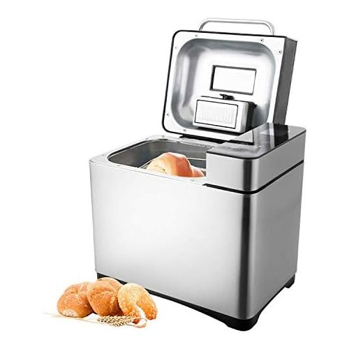  COOCHEER Brotbackautomat 19 Backprogramme,3 verschiedene Braunungsgrade,Timing-Funktion,500-1000g Brotgewicht,Brotbackmaschine mit Automatische Zutatenbox und LED Bildschirm,710W