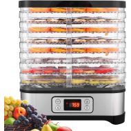 COOCHEER Food Dehydrator Machine, Fruit Dehydrators with 8-Trays, Digital Timer and Temperature Control(95ºF-158ºF) for Food, Jerky, Meat, Fruit, Herbs and Vegetable, 400 Watt, BPA Free
