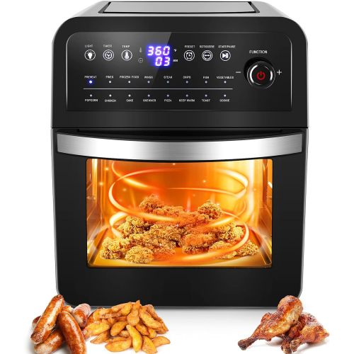  16-in-1 Air Fryer Oven, COOCHEER 13 QT Air Fryer Toaster Oven Combo, Roast, Bake, Broil, Reheat, Fry Oil-Free, 1700W Convection Toaster Oven Airfryer, with Digital LED Touch-screen