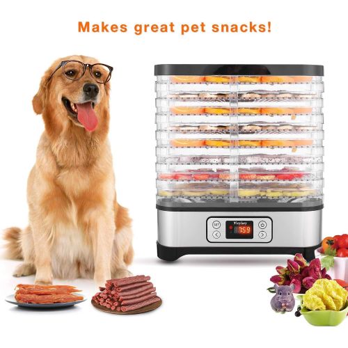  [아마존베스트]COOCHEER Food Dehydrator Machine Jerky with Timer, 8-Tray, 400 Watt,for Beef Jerky, Fruit, Vegetable,Temperature Control (95º-158ºF)