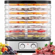 COOCHEER 8 Trays Food Dehydrator Machine, Dehydrators for Food and Jerky, Dehydrator Machine for Jerky, Meat, Beef, Fruit, Vegetable and Herbs Knob Button 400 Watts BPA Free