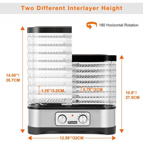  COOCHEER 8 Trays Food Dehydrator Machine, Dehydrators for Food and Jerky, Dehydrator Machine for Jerky, Meat, Beef, Fruit, Vegetable and Herbs Knob Button 400 Watts BPA Free