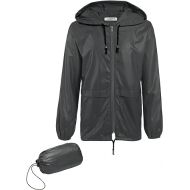 COOFANDY Mens Packable Rain Jacket Lightweight Waterproof Raincoat with Hood Outdoor Rain Gear Travel Hiking Cycling