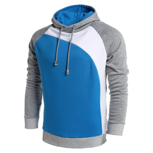  COOFANDY Mens Casual Premium Hoodies Cozy Sweatshirts Novelty Color Block Pullover Outwear