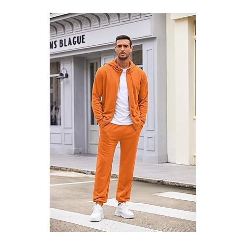  COOFANDY Sweatsuits for Men 2 Piece tracksuit Sets Full Zip Hoodie Sweatpants for Men Casual Sports Jogging Suits S-4XL