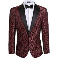 할로윈 용품COOFANDY Men Floral Blazer Suit Jacket Dinner Party Prom Wedding Stylish Tuxedo