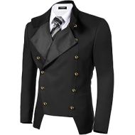 할로윈 용품COOFANDY Mens Casual Double-Breasted Jacket Slim Fit Blazer