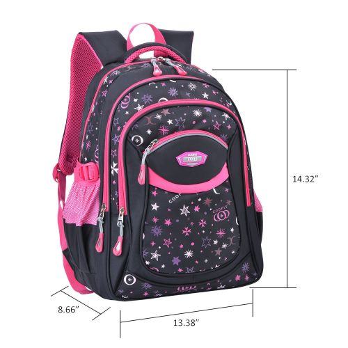  School Backpack for Girls, COOFIT Middle School Bookbags for Girls School Bag Kids Backpack for School