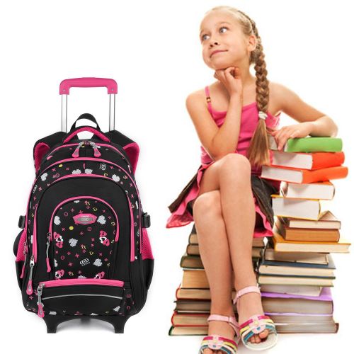  Rolling Backpack,COOFIT Kids Backpack Wheeled Backpack School Backpack with Wheels