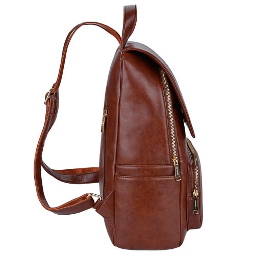  [아마존 핫딜]  [아마존핫딜]Rucksack Damen, COOFIT Lederrucksack Damen Elegant Rucksack Braun Casual Daypack fuer Frauen Schulrucksacke Tasche