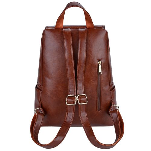  [아마존 핫딜]  [아마존핫딜]Rucksack Damen, COOFIT Lederrucksack Damen Elegant Rucksack Braun Casual Daypack fuer Frauen Schulrucksacke Tasche