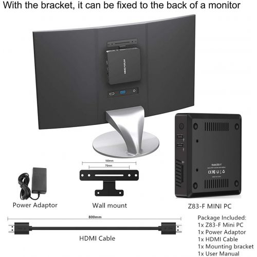  [아마존 핫딜] [아마존핫딜]COOFUN Z83-F Mini PC, Intel Atom x5-Z8350 Processor 4GB/64GB 1000Mbps LAN 2.4/5.8G Dual Band WiFi BT 4.0 with HDMI and VGA Ports, Fanless Computer