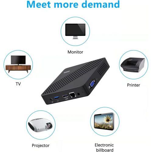  [아마존베스트]COOFUN Mini PC Fanless Intel Celeron N4000 (up to 2.6GHz) 4GB DDR/64GB eMMC Mini Desktop Computer Windows 10 HDMI 2.0and VGA Port 2.4/5.8G WiFi BT4.2 3xUSB3.0 Support Linux,NGFF 2242 SSD