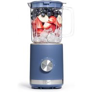 COOK WITH COLOR 300 Watt Blender: Powerful 2-Speed Control with Pulse, 4-Tip Stainless Steel Blades, 25oz (750ml) Jar, and Skid-Resistant Feet, Navy