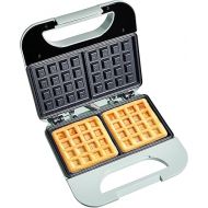 COOK WITH COLOR Waffle Maker - 750-Watt, Non-Stick Plates, Easy-to-Clean, Cool Touch Housing and Skid Resistant Feet, Sage