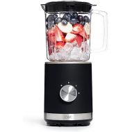 COOK WITH COLOR 300 Watt Blender: Powerful 2-Speed Control with Pulse, 4-Tip Stainless Steel Blades, 25oz (750ml) Jar, and Skid-Resistant Feet, Black