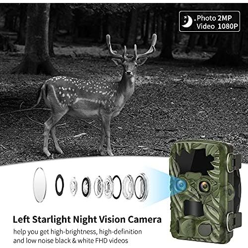  [아마존베스트]COOLIFE Wildlife Camera Dual Cameras 4K 20MP Extraction Distance Up to 25 m Wildlife Camera with Motion Sensor Night Vision 0.1s Fast Trigger Hunting Camera with Automatic IR Dimmi