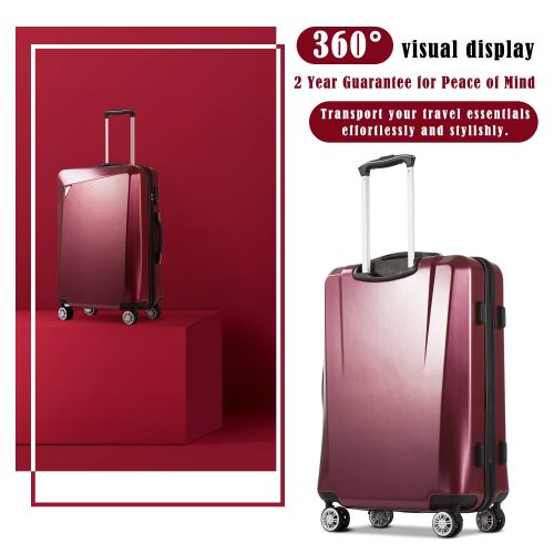  COOLIFE Coolife Luggage 3 Piece Sets PC+ABS Spinner Suitcase 20 inch 24 inch 28 inch