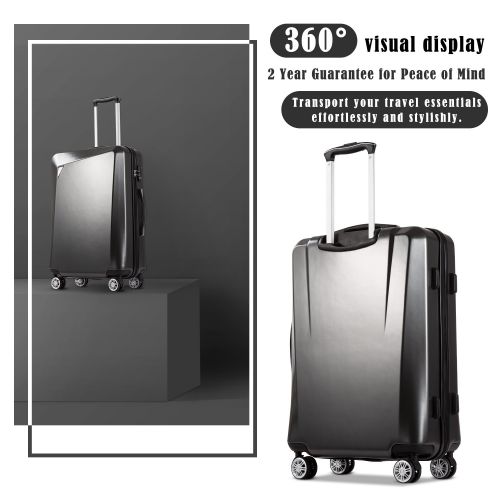  COOLIFE Coolife Luggage 3 Piece Sets PC+ABS Spinner Suitcase 20 inch 24 inch 28 inch